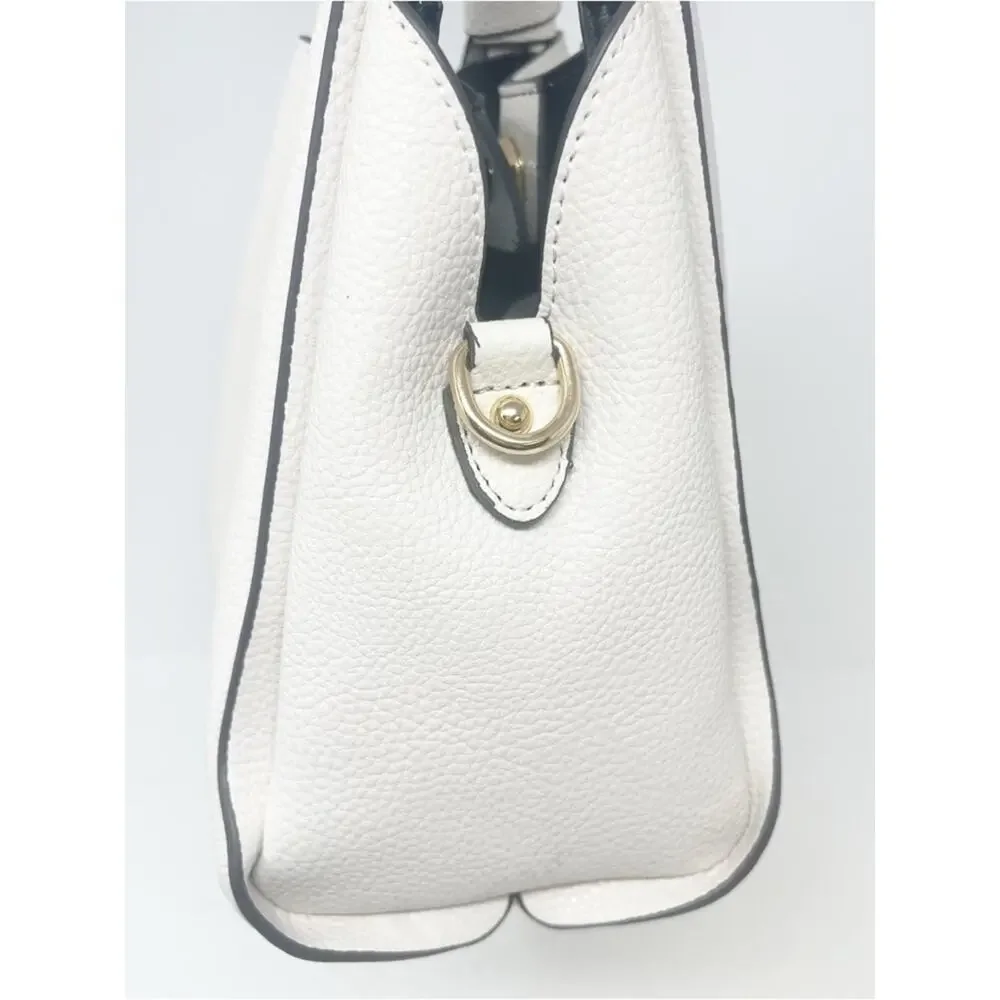 Kate Spade Cream Pebbled Leather Shoulder Tote with Crossbody Strap